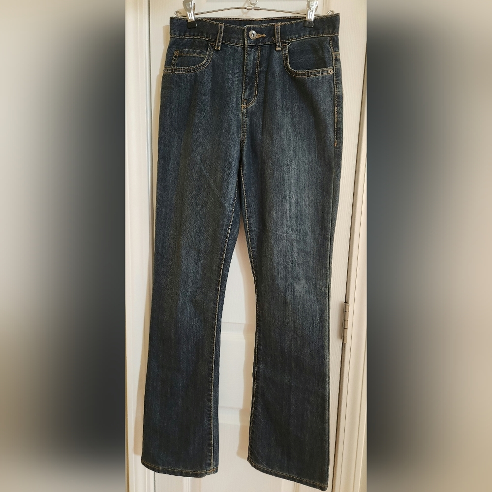 The Children's Place Boy's Bootcut Slim Adjustable Waist Jeans Size 16 Slim NWT - Picture 1 of 5